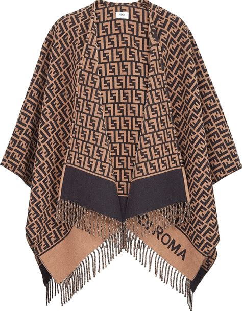 fendi poncho price|fendi poncho long fur cape.